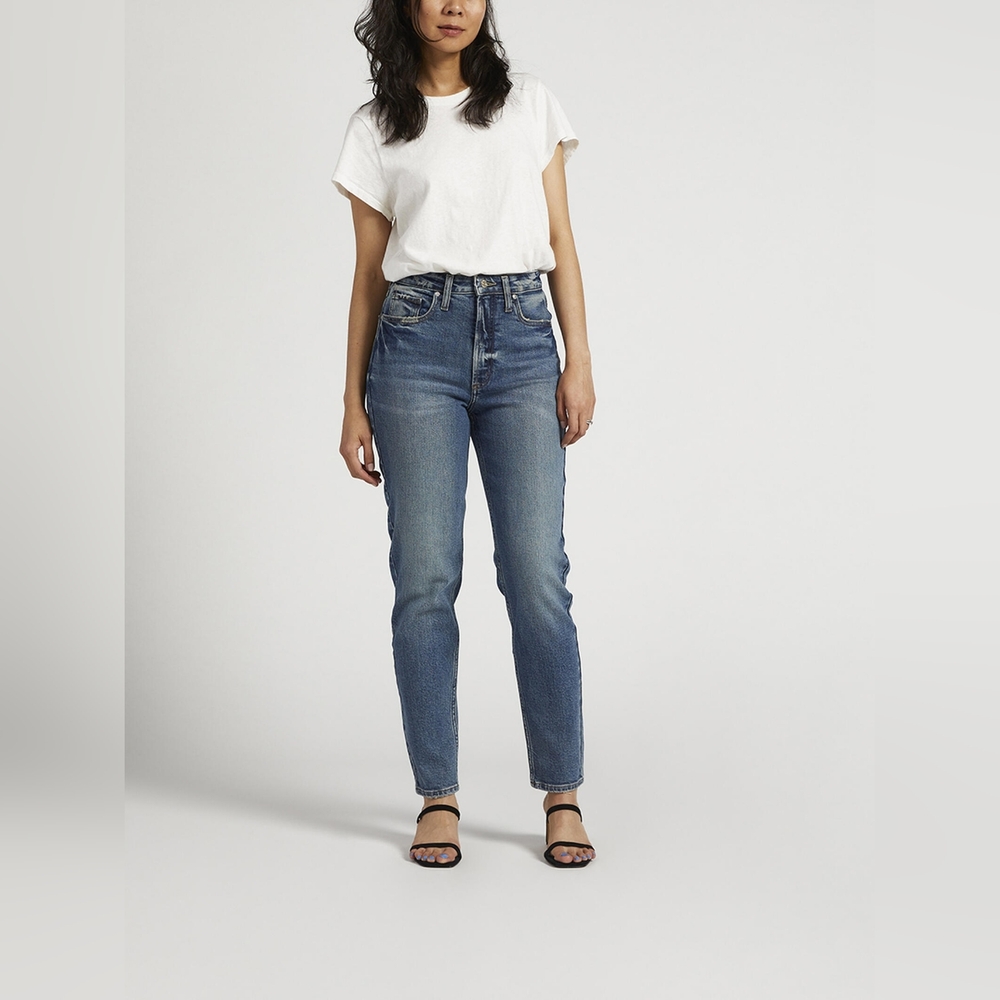 Silver Jeans Super High Rise Tapered Leg Mom Jean